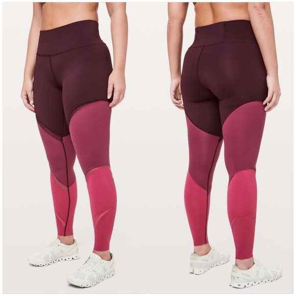 Lululemon Colour Me Ombre Tight 28" Dark Adobe/Blush Berry/Violet Red size 4 - Picture 1 of 14